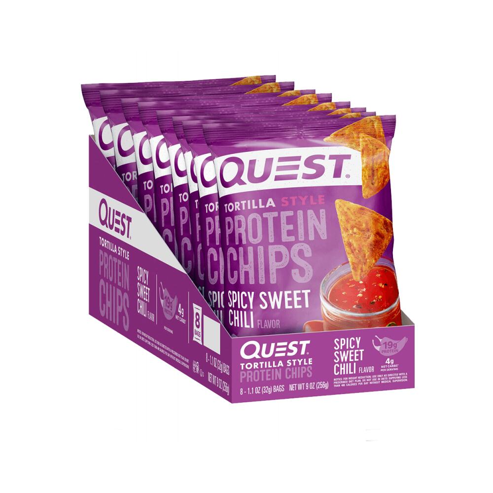 QUEST NUTRITION Quest Nutrition Tortilla Chips proteiche (8x32g) Piccanti al peperoncino dolce