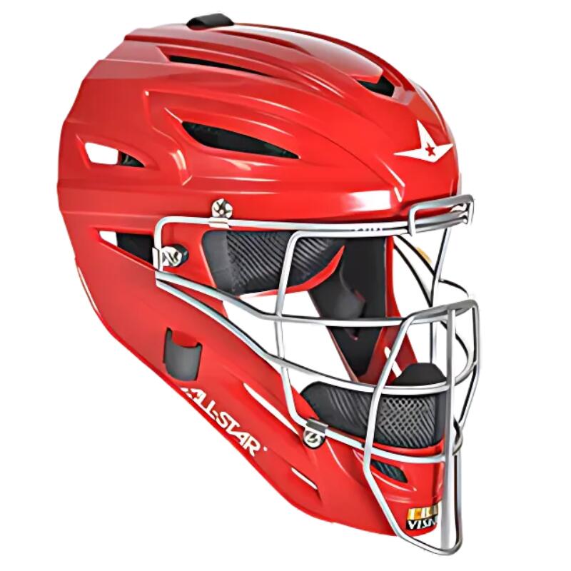 All Star CKCC1216S7XS Solid Catcher's Kit 12-1 Youth Scarlet 2/5