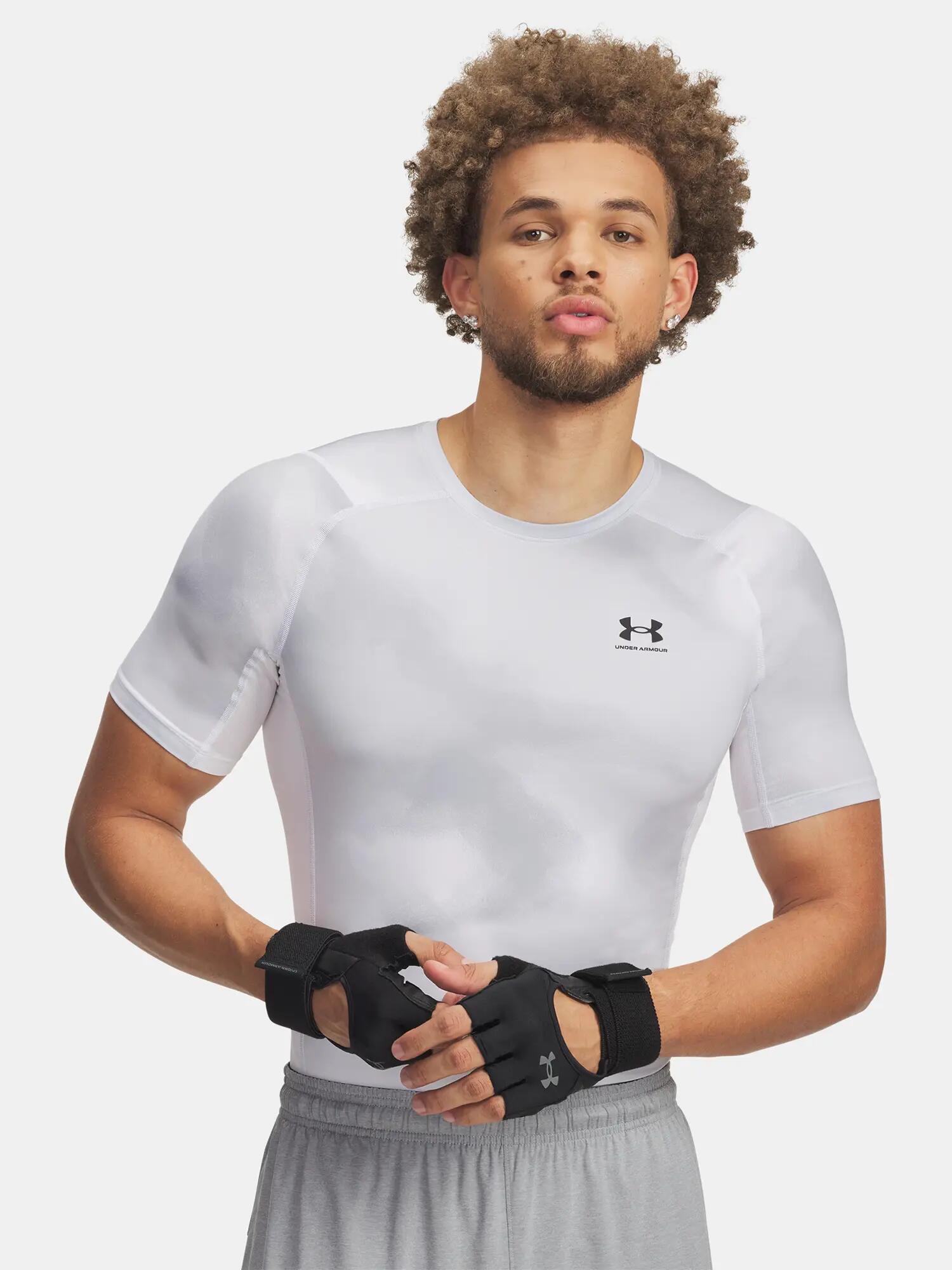 Férfi póló Under Armour UA HG Armour Printed SS-WHT 1/3