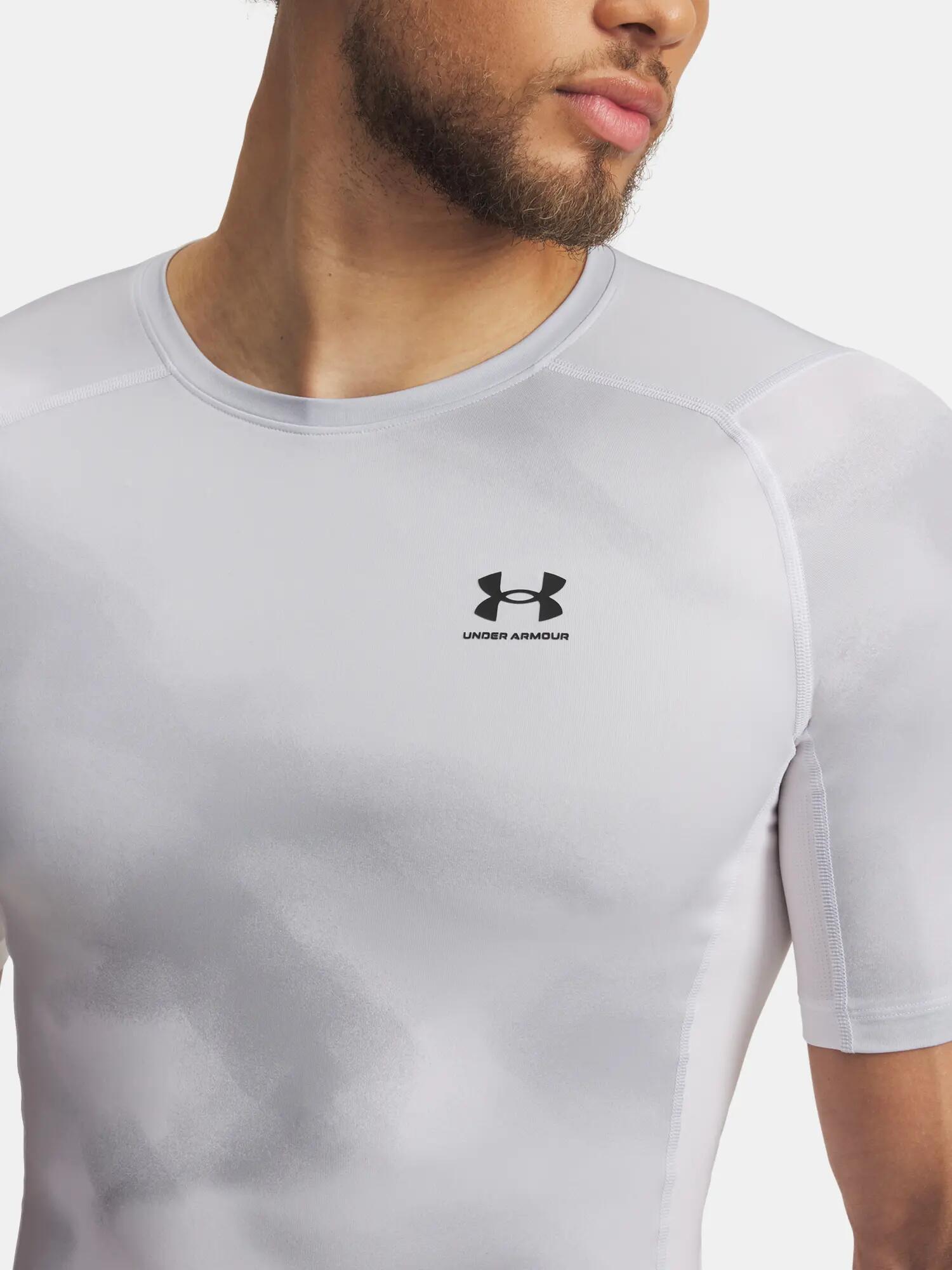 Férfi póló Under Armour UA HG Armour Printed SS-WHT 3/3