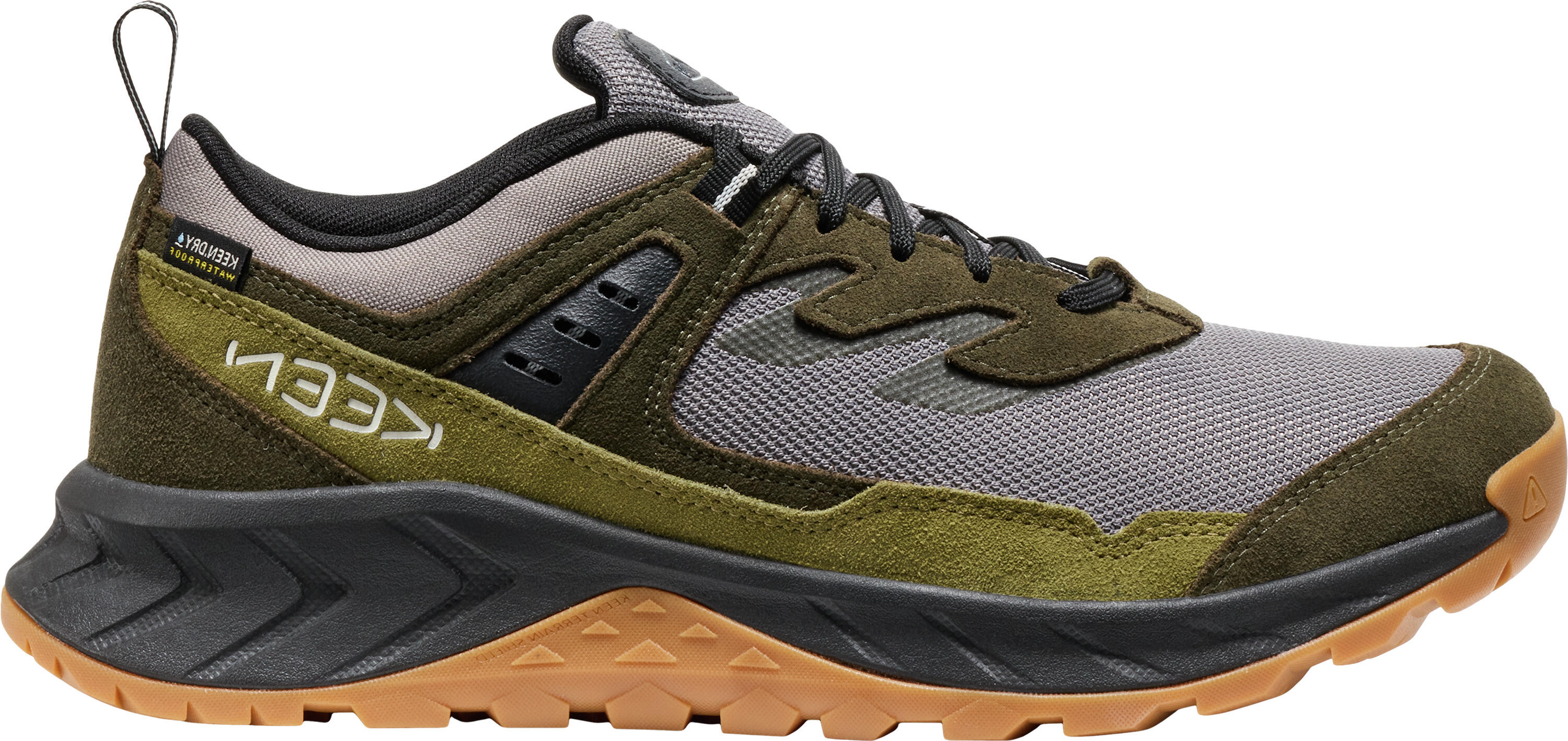 gris comète / vert olive foncé