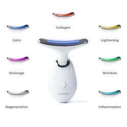 Appareil de Massage Facial Électrique Raffermissant pour Visage et Cou avec LED,
