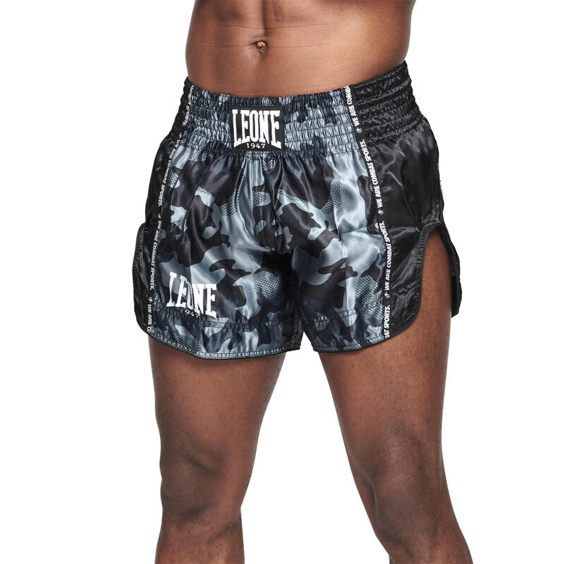 Pantalón corto Short Adulto Kick Boxing Muay Thai Leone 1947 CAMOUFLAGE gris