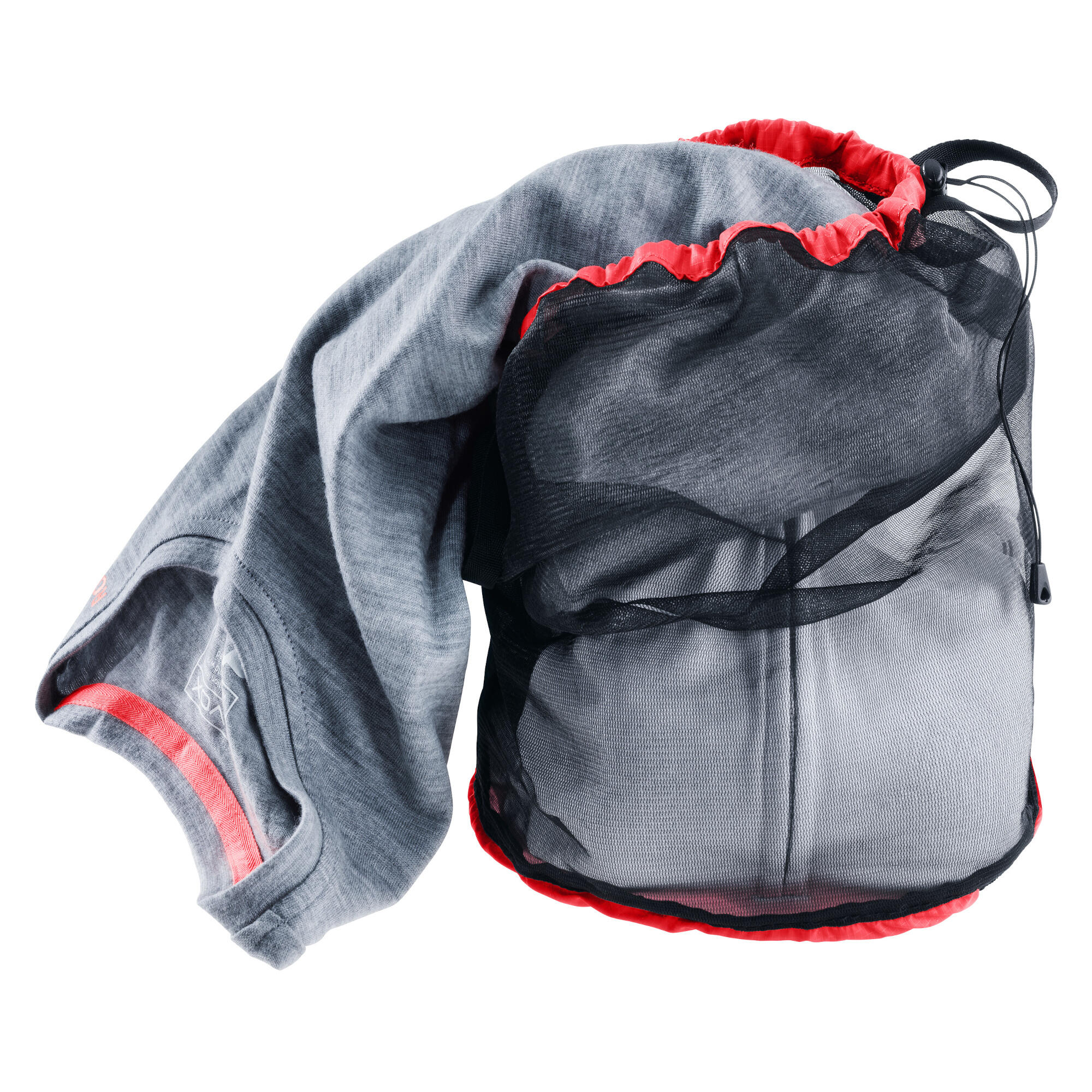 Worek bagażowy Deuter Mesh Sack 5 - cherry/black 4/4