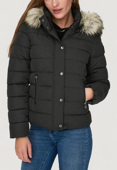 doudoune duvet ONLNEWLUNA QUILTED JACKET CC OTW FEMME gris