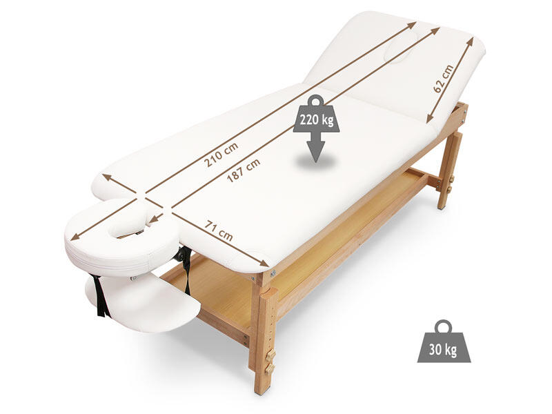 Camilla fija de madera con respaldo Wellcore 4/5
