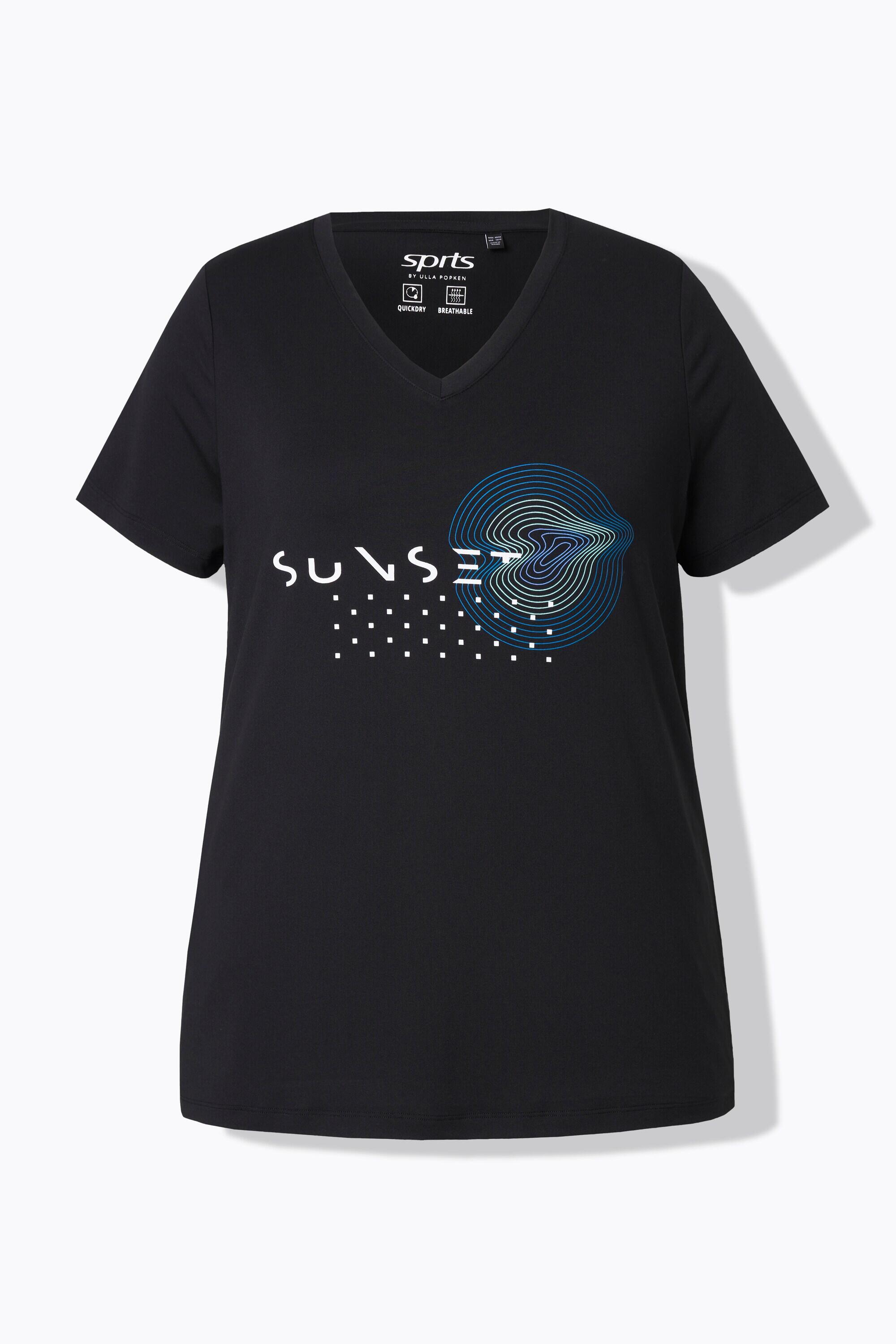 Femme T-shirt de sport séchage rapide col V manches courtes 6/6
