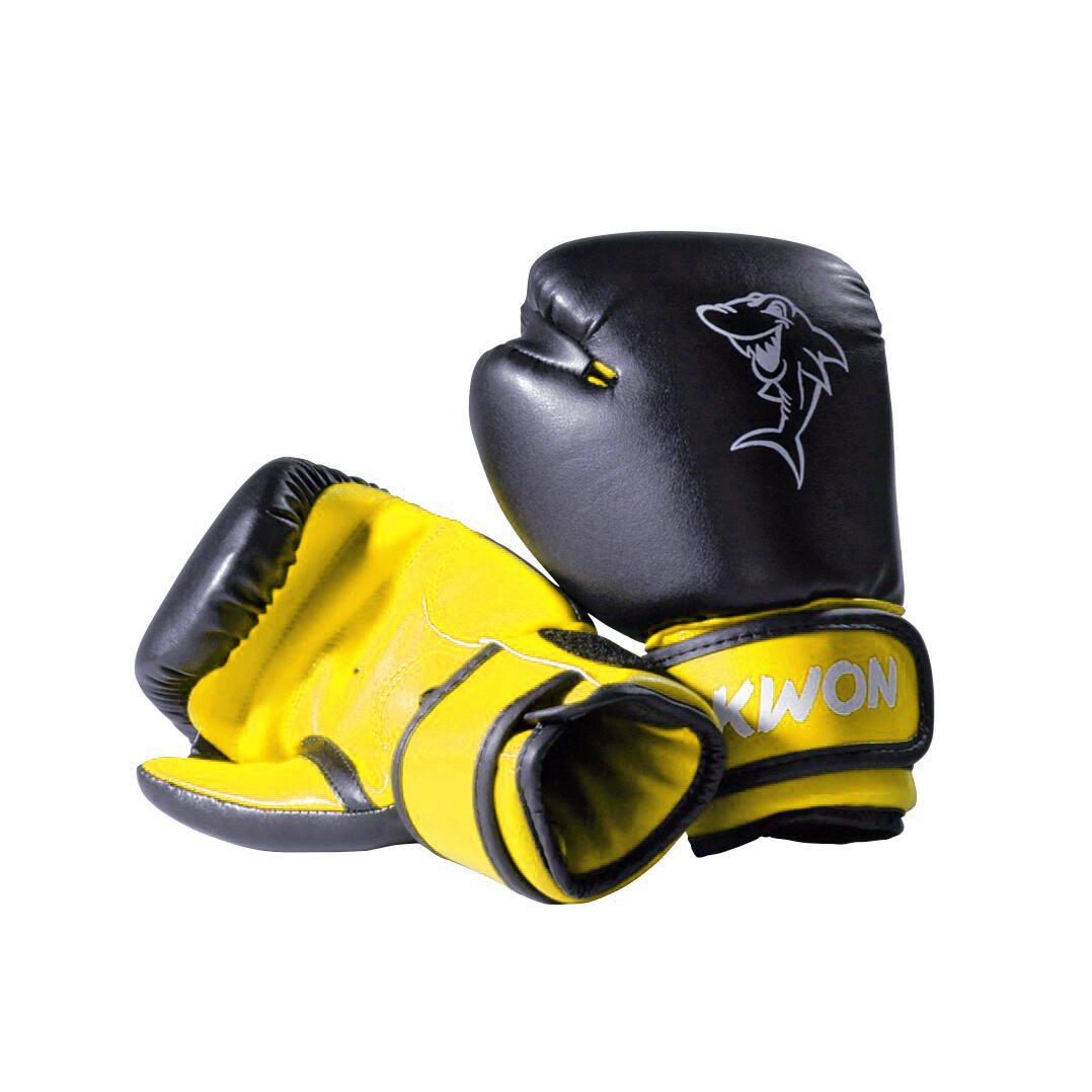 Kwon - Gants De Boxe Enfant Kwon Mini Shark - Gants De Boxe - Jaune|noir - Taille Unique - Decathlon