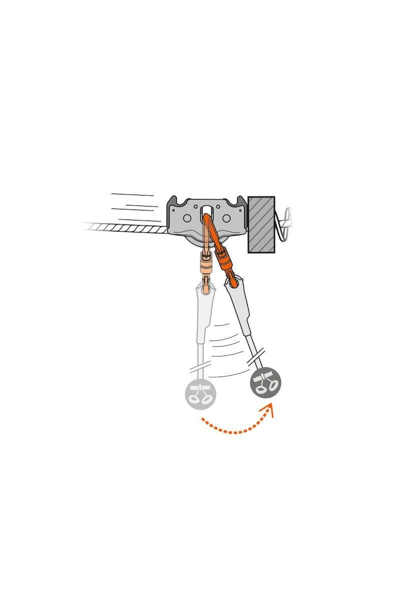 Poulie Petzl Trac Guide, alluminio compatto, frizione regolabile 3/3