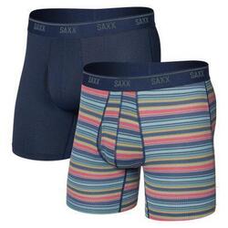 Pack 2 Boxers Saxx Quest Quick-Dry Mesh Harvest Stripe/Bleu Marine (x2)