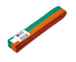 Ceinture de Karaté - Orange et Verte - 280cm
