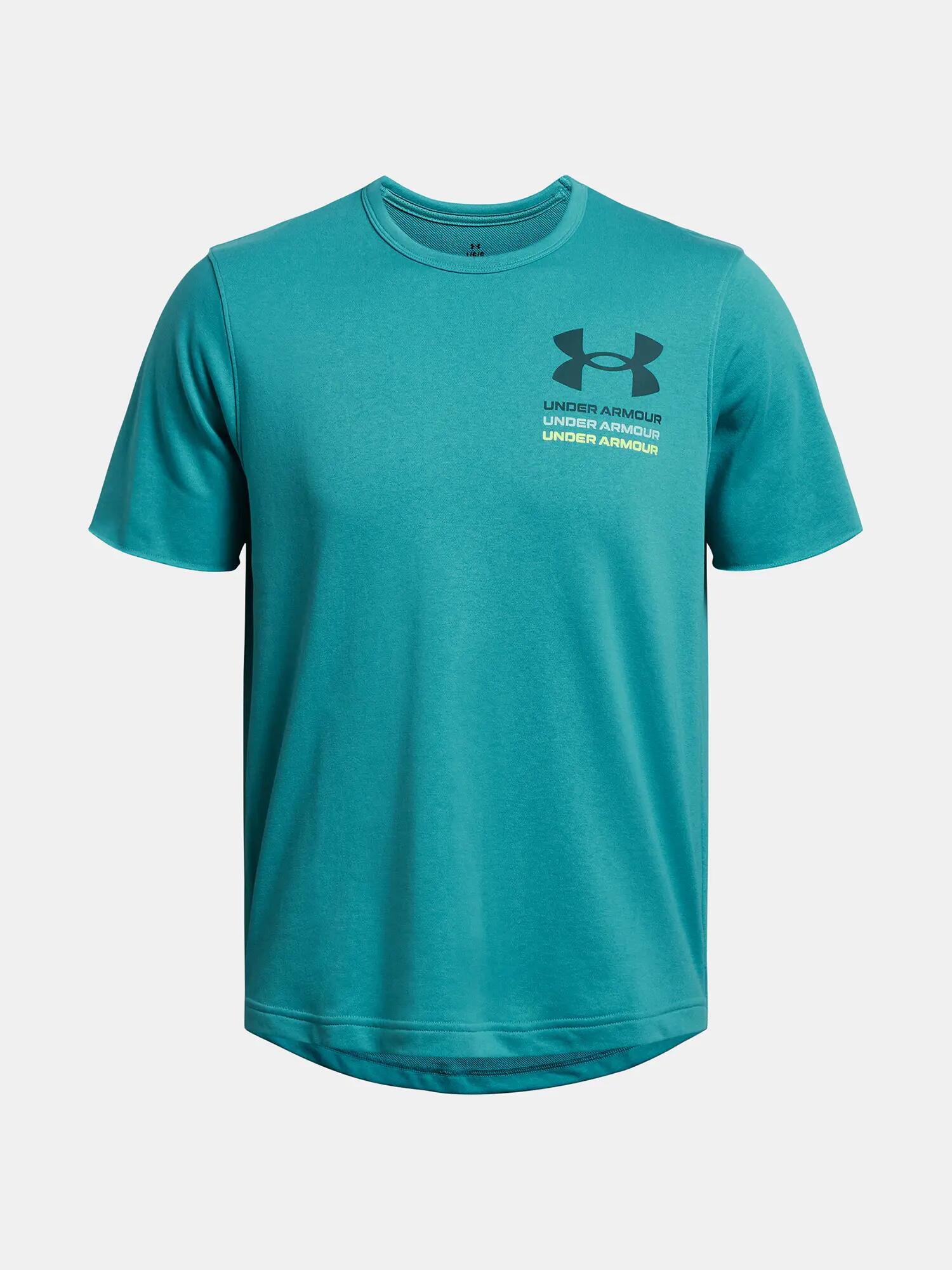Férfi Under Armour UA Rival Terry SS Colorblock póló 3/4