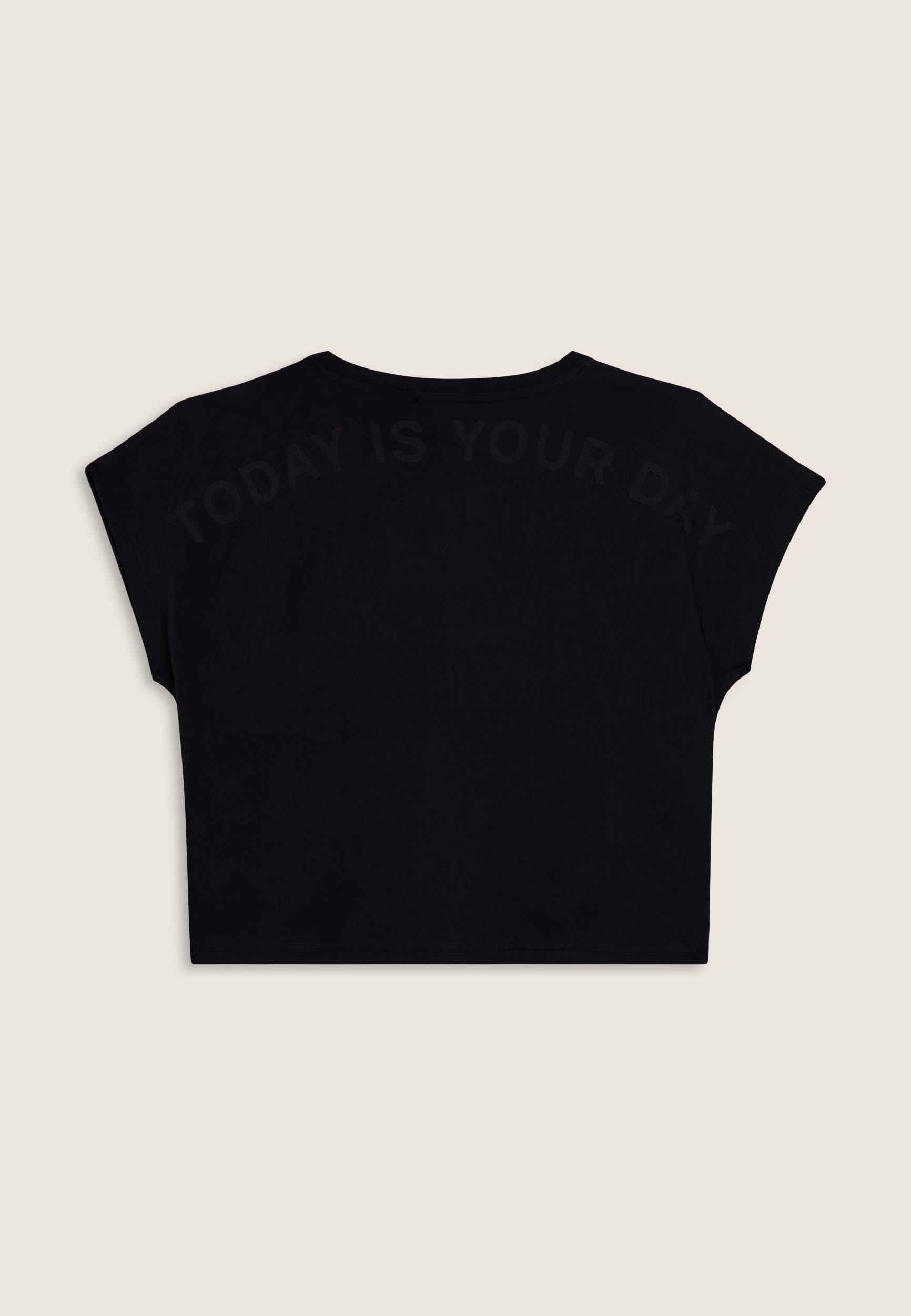 T-shirt donna con stampa sulle spalle 2/3