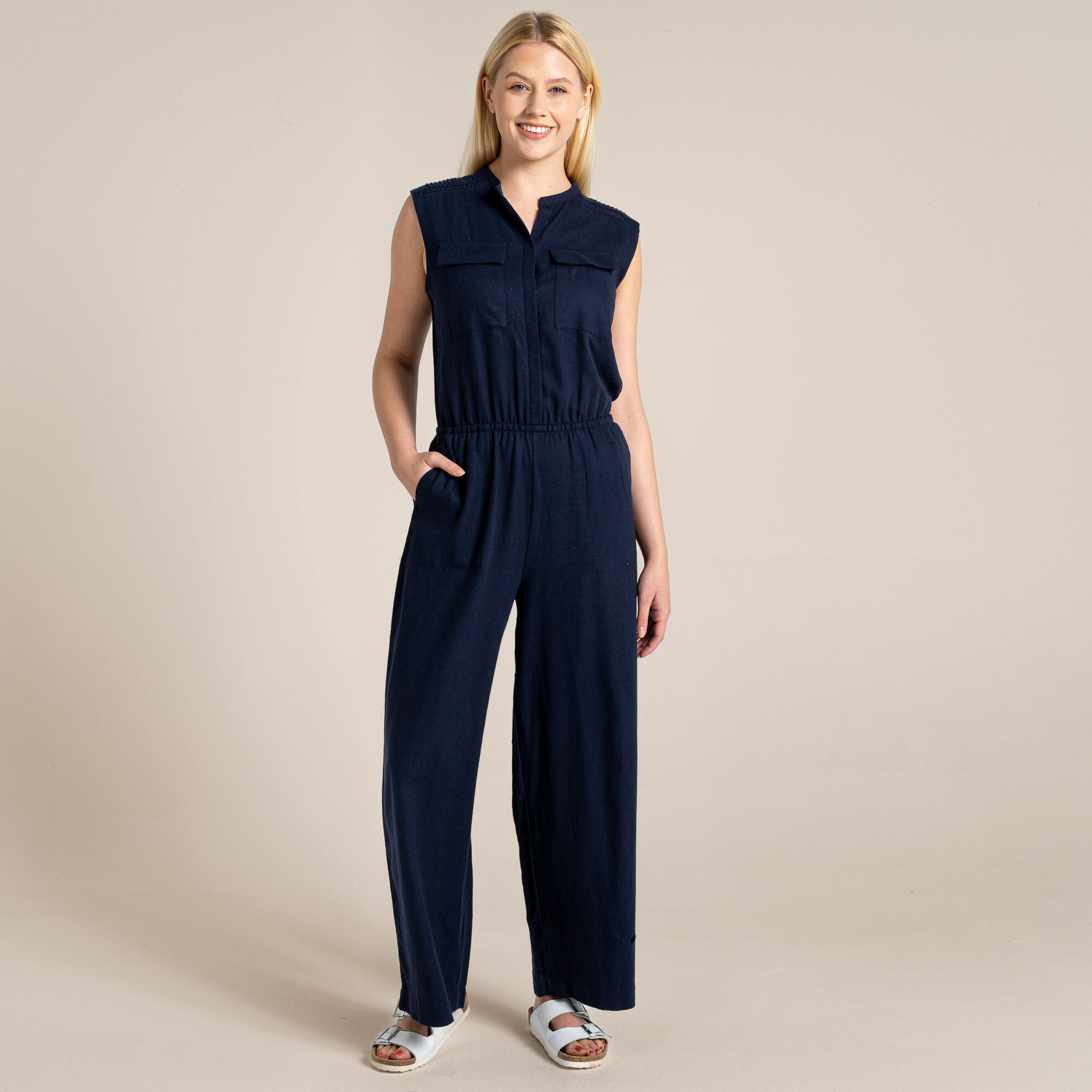 Craghoppers - Combinaison Maxima Femme – Twill Lin/coton, Poche De Sécurité - Pantalons - Bleu - Decathlon
