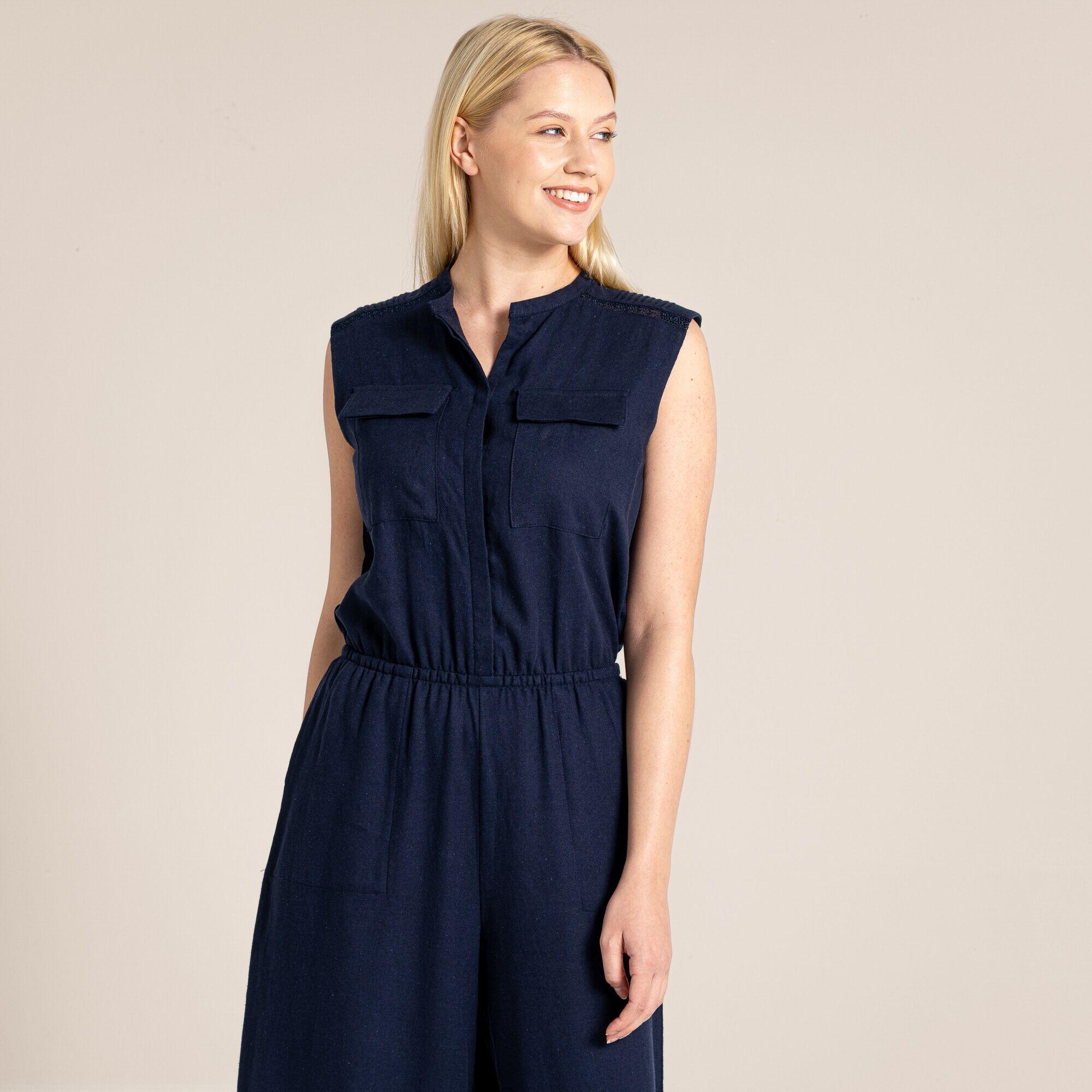 Combinaison Maxima femme – twill lin/coton, poche de sécurité 3/7