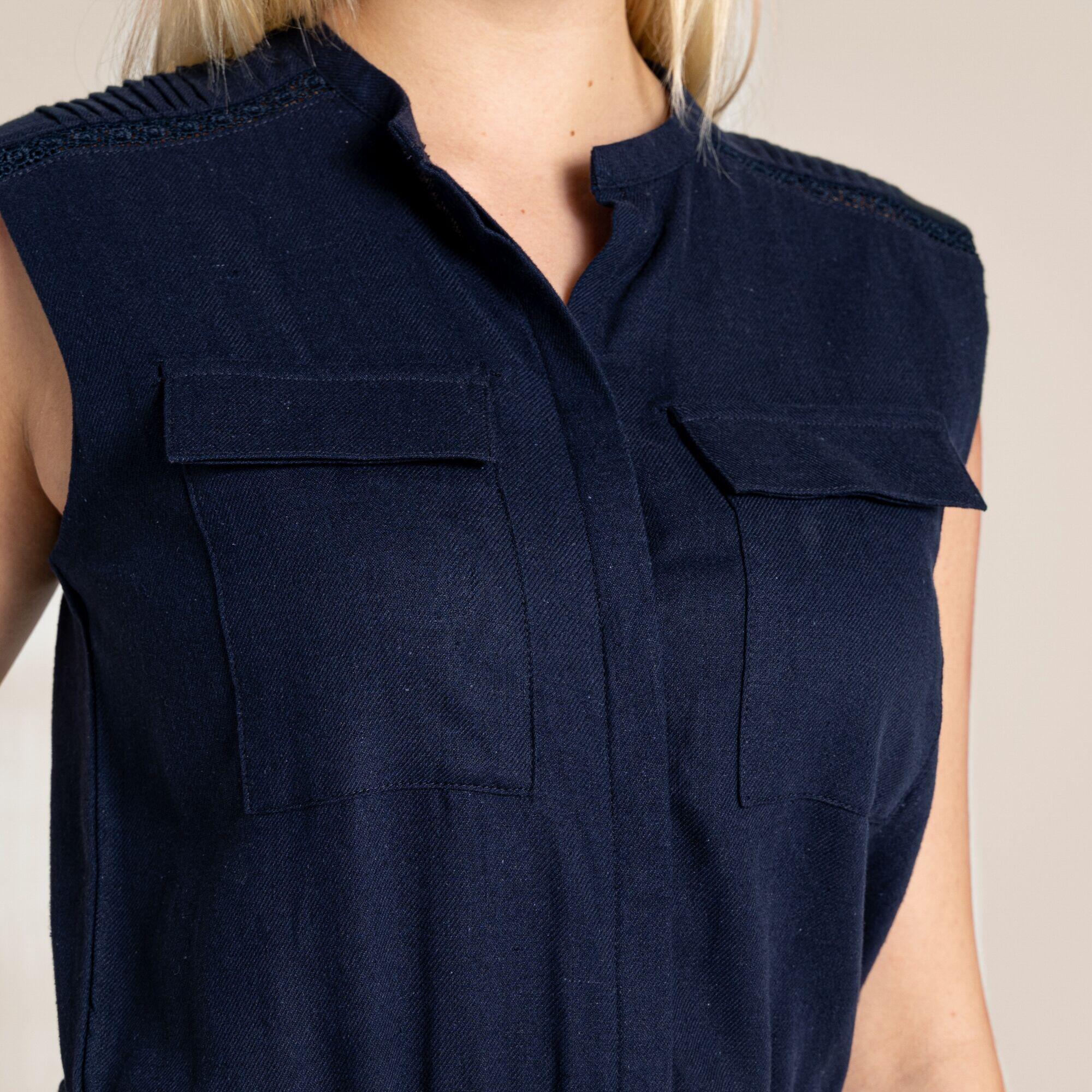 Combinaison Maxima femme – twill lin/coton, poche de sécurité 7/7