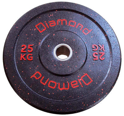 Disco bumper in gomma riciclata foro Ø51 mm per cross training