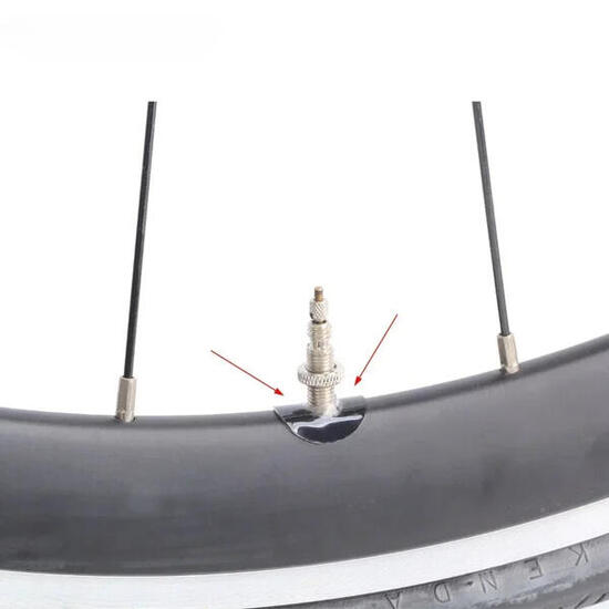 Klare Presta-Ventilschutz-Aufkleber 2×2 cm (2er-Set)