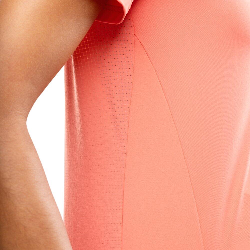 Damen Fitness kurzärmeliges lauf-t-shirt Singapore Coral Pink Rosa 4/7