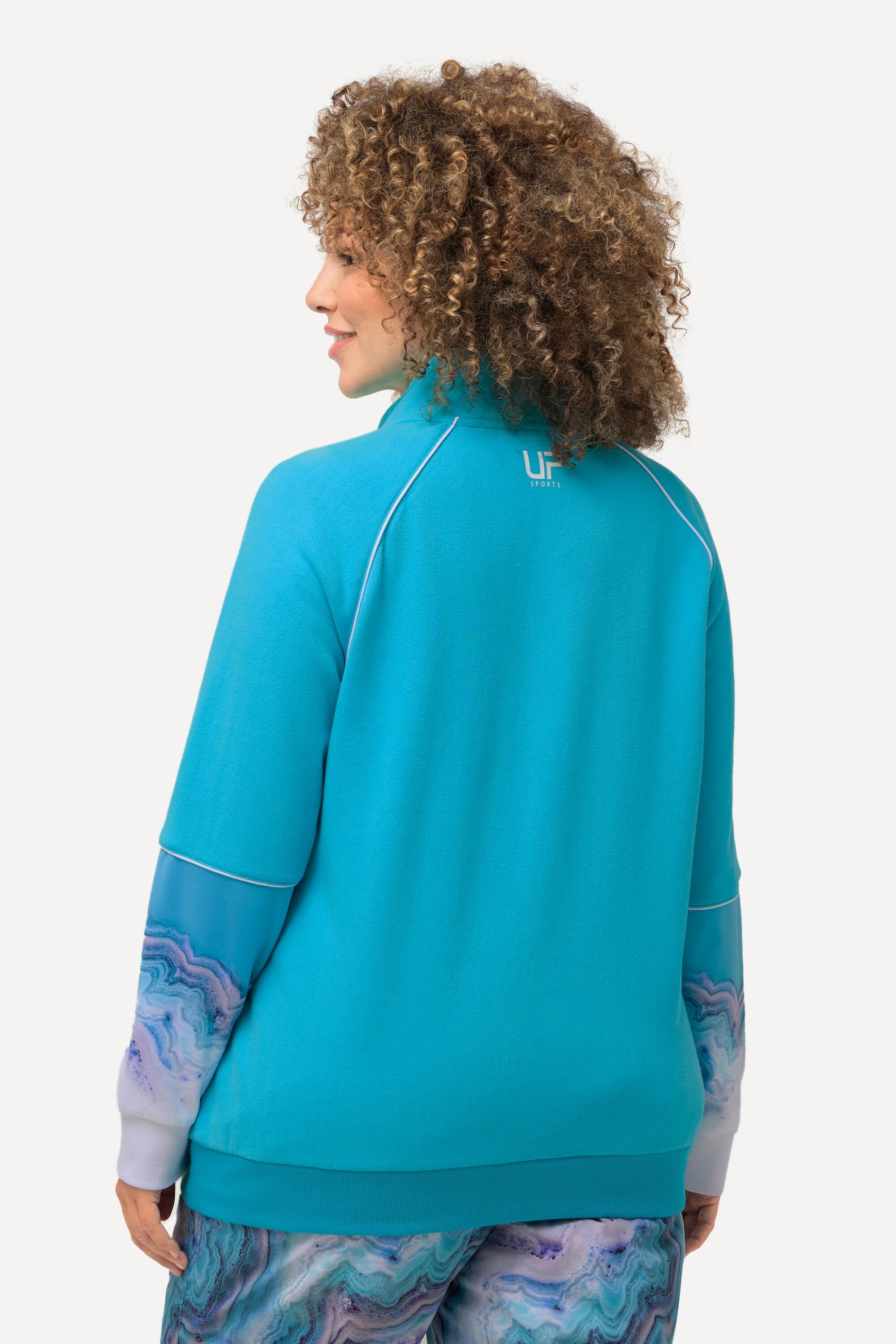 Femme Veste en molleton à col montant poche kangourou et passepoils fantaisie 2/5