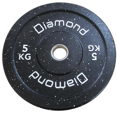 Disco bumper in gomma riciclata foro Ø51 mm per cross training