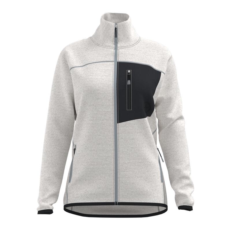 Great Escapes Henry lady full zip light fleece jacket white alyssum 1/3