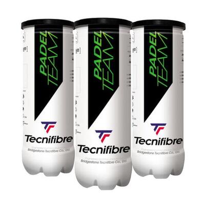 Tripack de botes de 3 bolas tecnifibre padel team