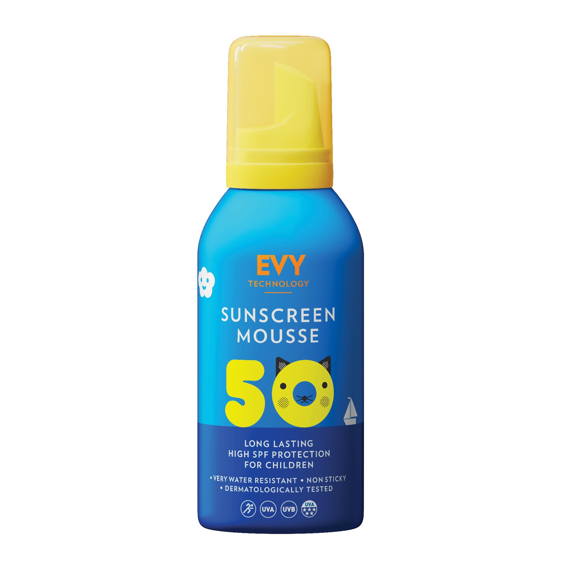 Evy Technology - Evy Mousse Solaire Enfants Spf 50 - Crème Solaire - Taille Unique - Decathlon