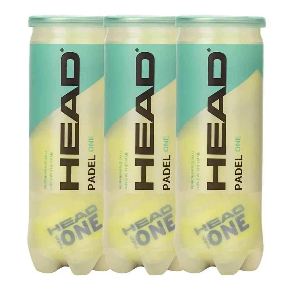 Tripack Of 3 Head Padel One 3-ball Cans