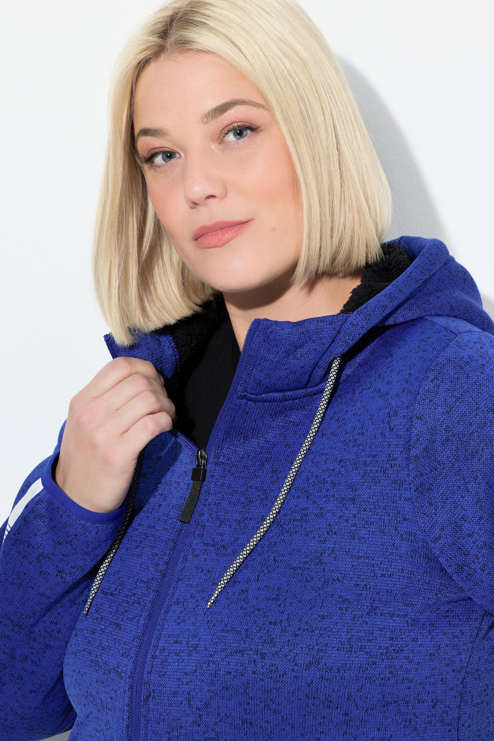 Dames Jasje van gebreid fleece teddyfleece tweerichtingsrits reflector 3/7