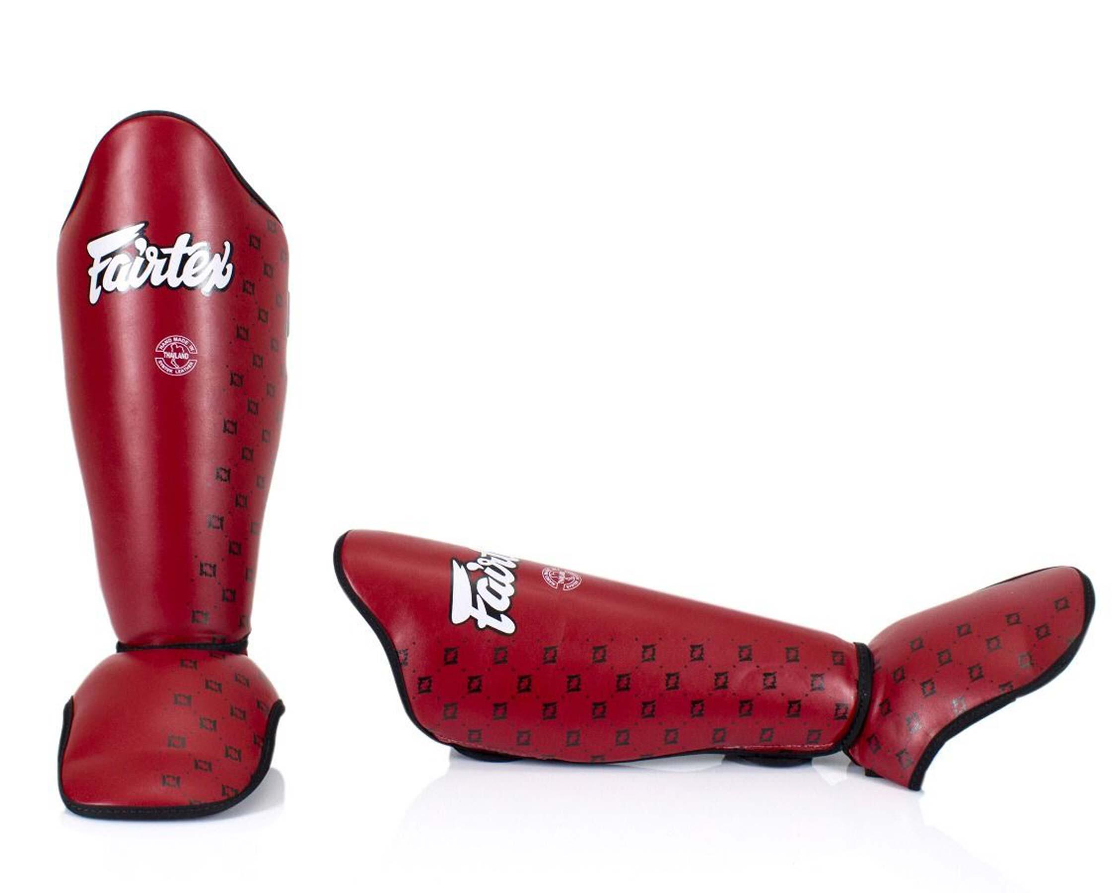 Protège-tibia et cou-de-pied - Muay Thai - SP5 - rouge 2/3