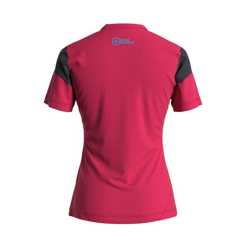 Great Escapes Arco lady t-shirt persian red/vulcan 2/2
