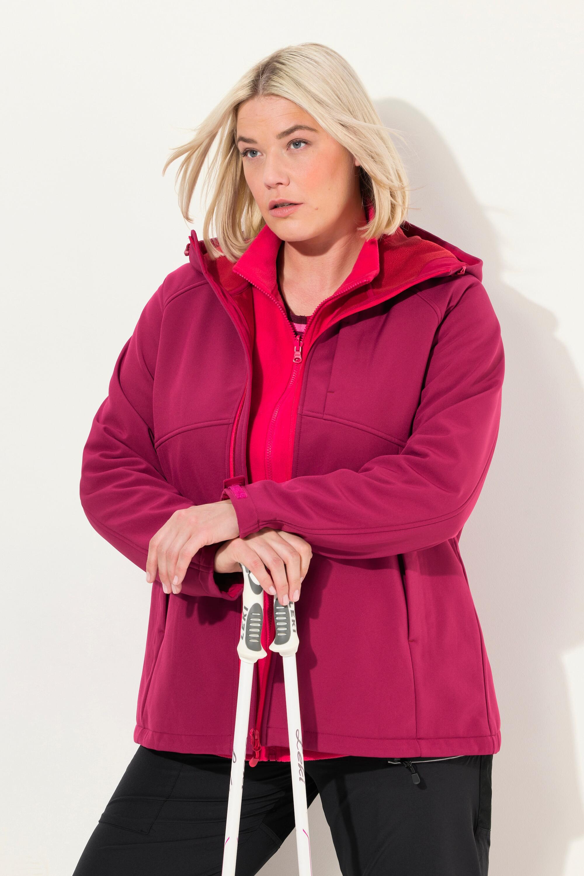 Femme Veste Softshell à capuche poches zippées fermetures à scratch 4/6