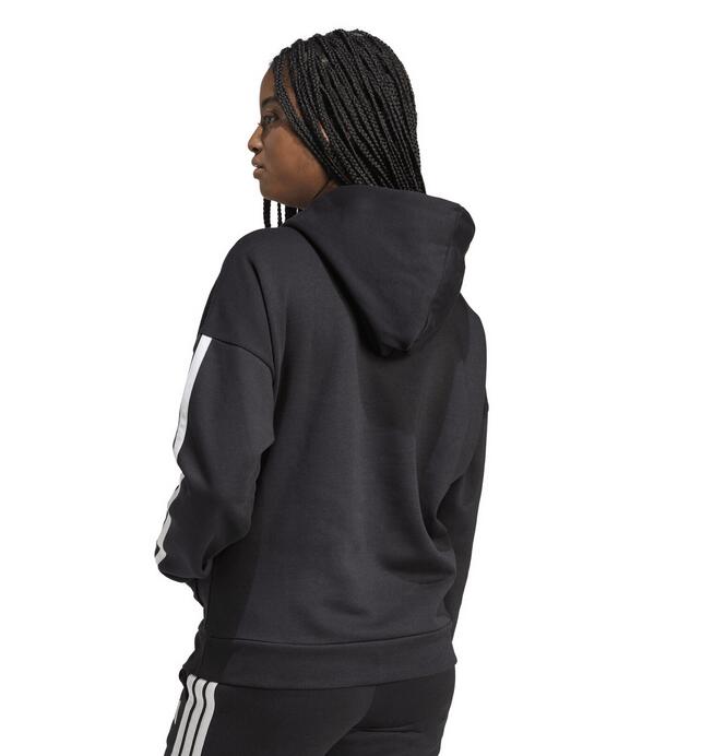 Felpa donna adidas sportswear essentials 3-stripes - nero 4/6