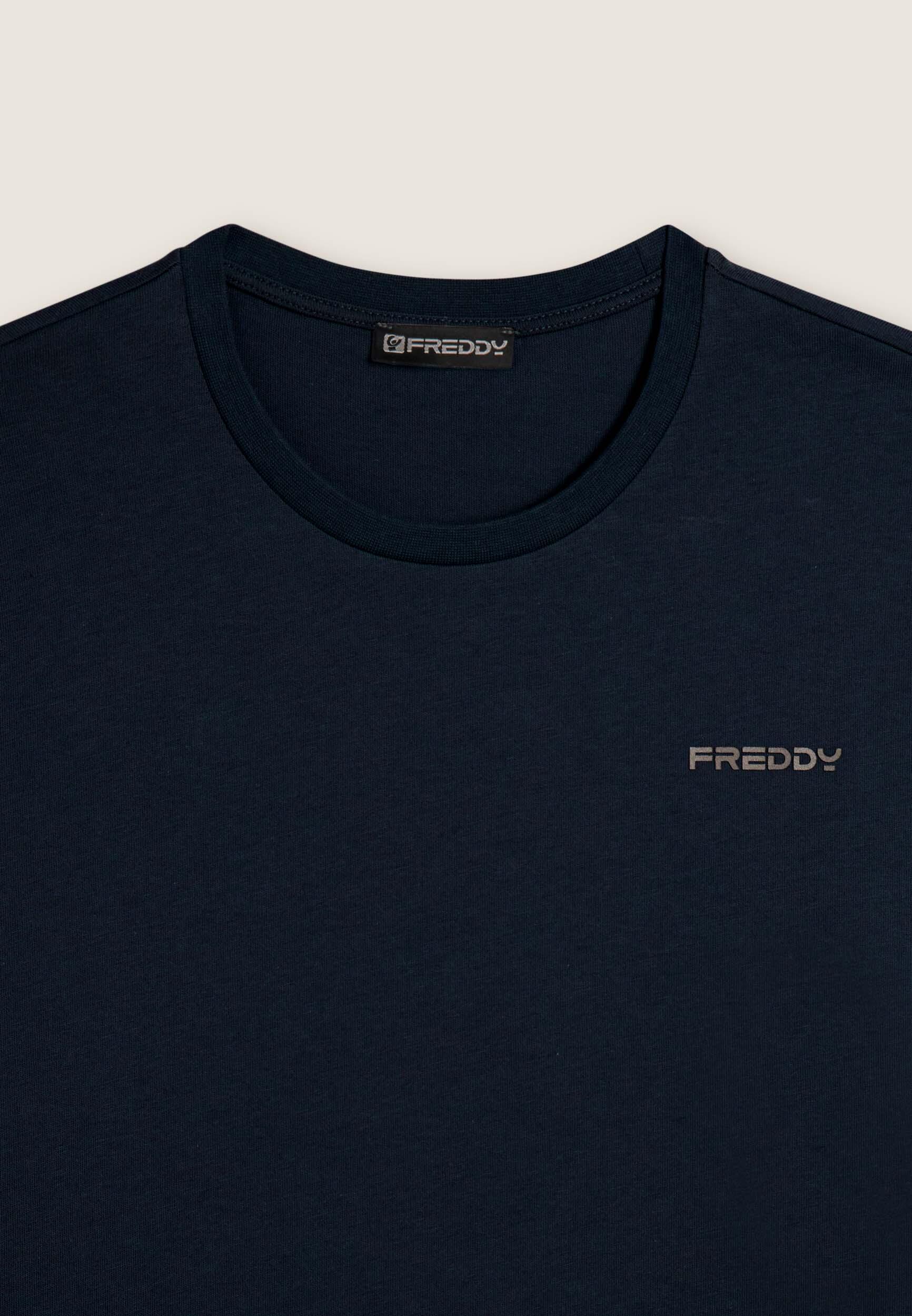 Camiseta de algodón de manga larga con logotipo en el pecho 3/3