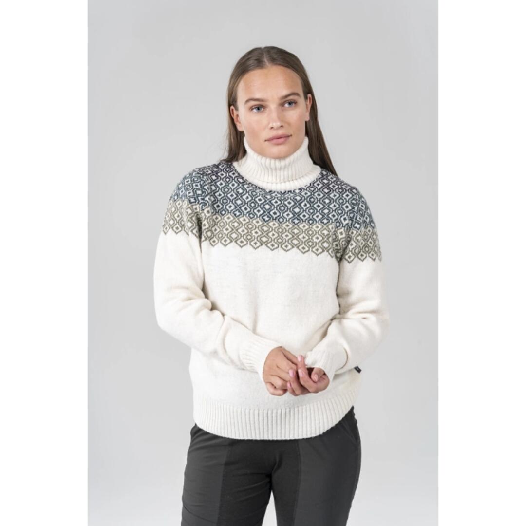 Polaires femme Pull DEVOLD Syvde Wool High Neck-Blanc-S 2/2