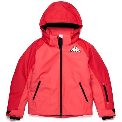 Giubbotto da bambino/a in poliestere rosso da sci