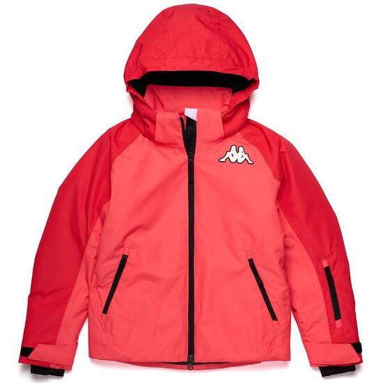 Giubbotto da bambino/a in poliestere rosso da sci