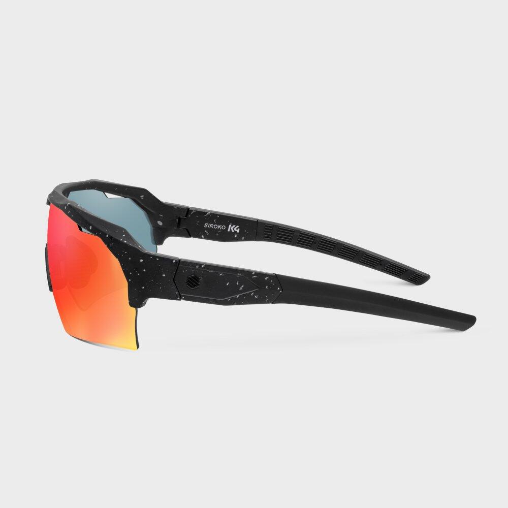 Herren und Damen Radsport Fahrradbrillen K4 SRX Randonneur Schwarz |  Decathlon