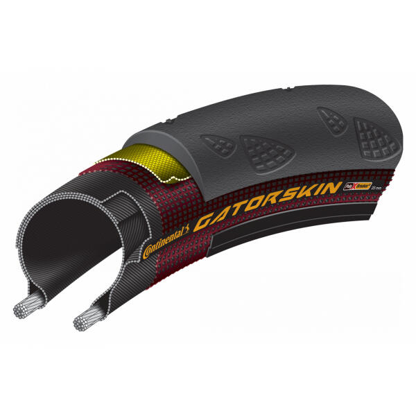 Neumático Continental Gatorskin 700 mm Tubetype Wired PolyX Breaker DuraSkin 4/4