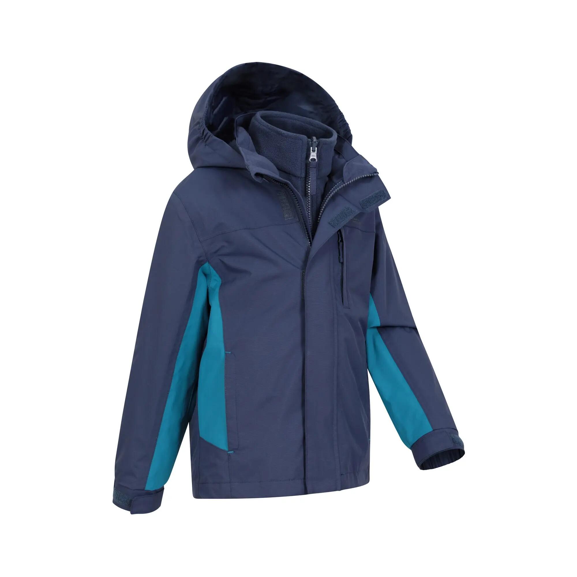 Veste 3 en 1 de Randonnée Enfant Imperméable Respirante Capuche, Cannonball 6/7