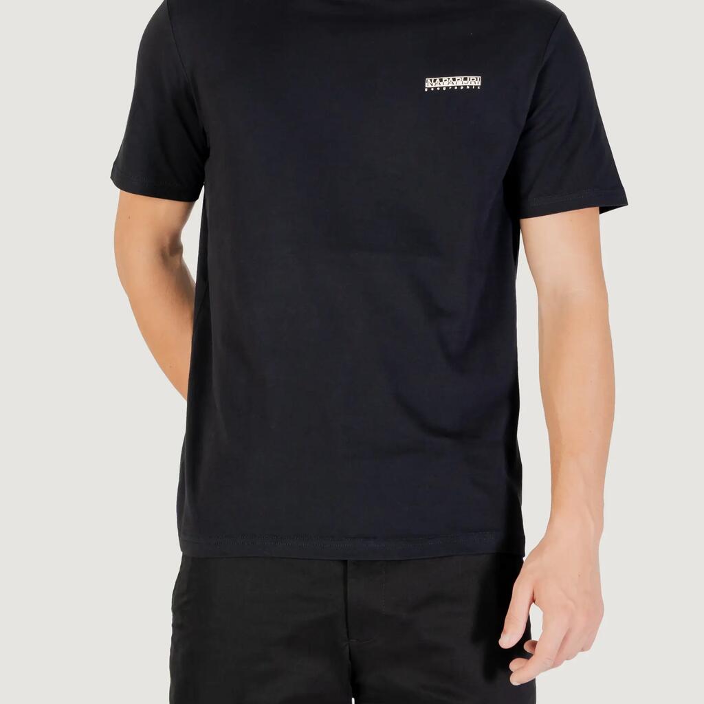 MEN'S crop top t-shirt S-SMALL BOX SS BLACK
