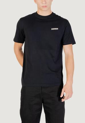 t-shirt crop top S-SMALL BOX SS HOMME noir