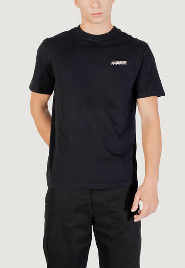 t-shirt crop top S-SMALL BOX SS HOMME noir