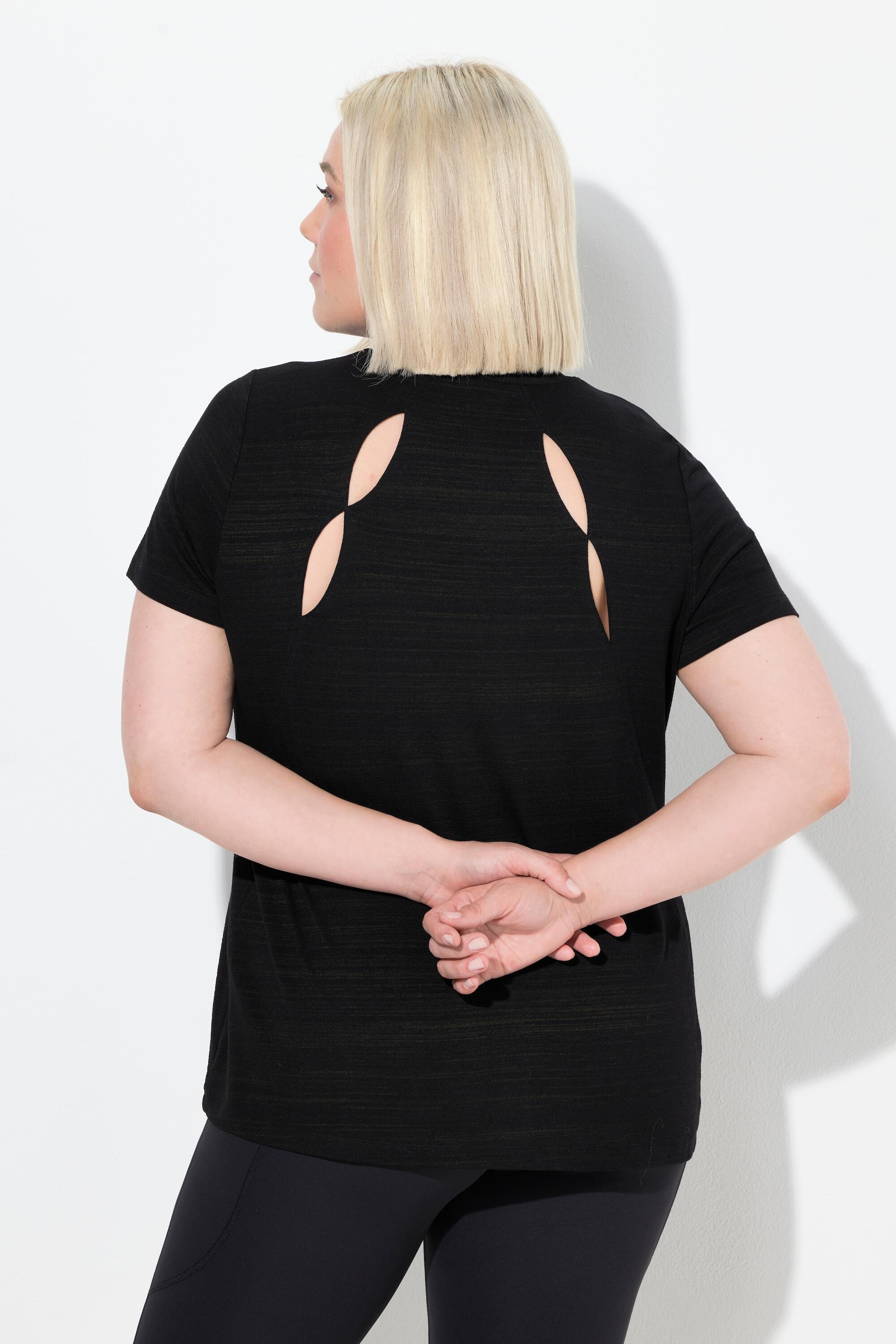 Femme T-shirt technique manches courtes et décolleté en V découpes dans le dos 2/6