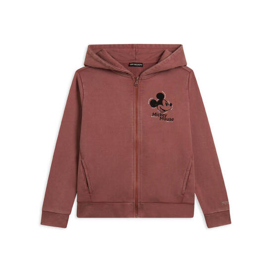 Sweat-shirt zippé à capuche pour femmes avec graphique Mickey Mouse