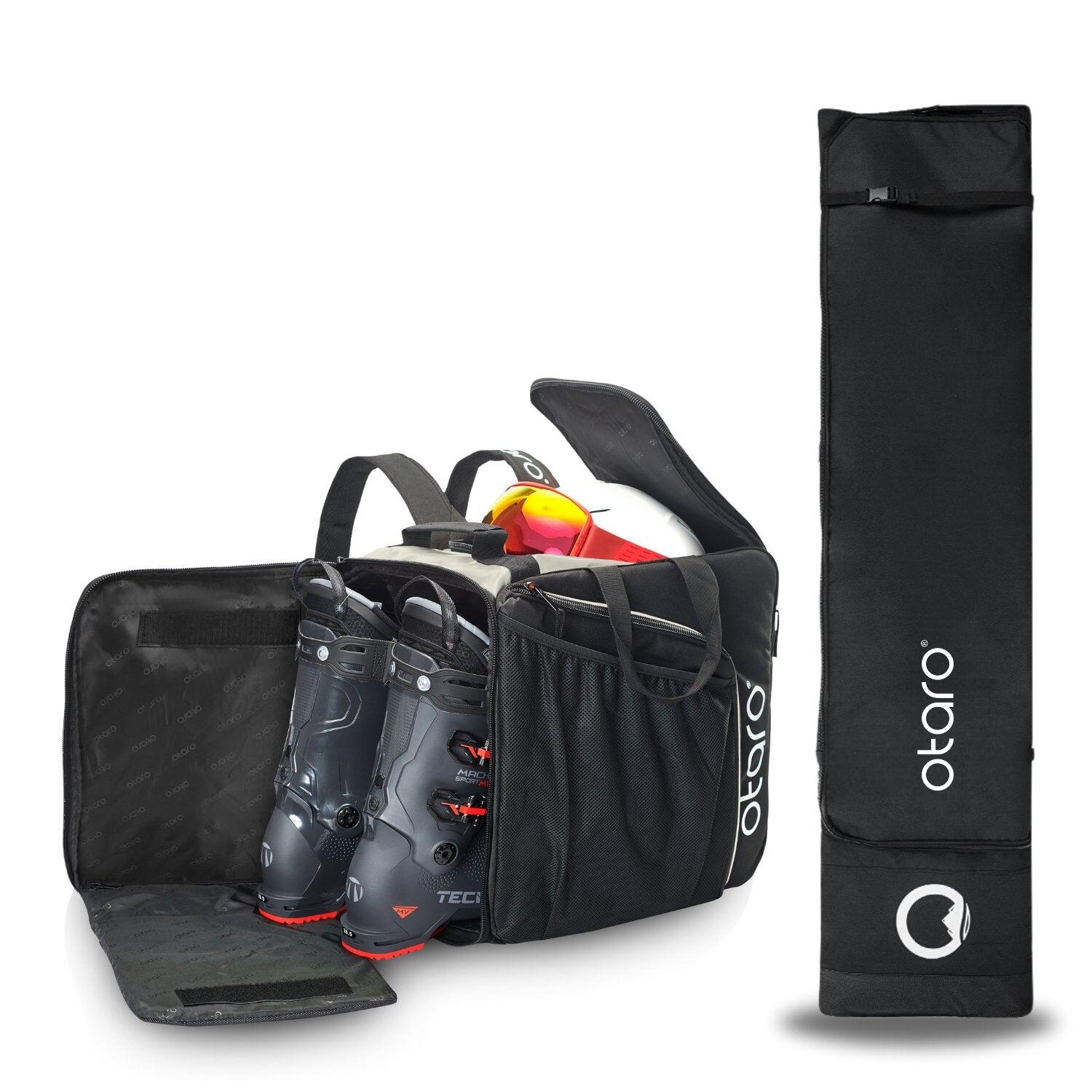 Otaro - Set Housse Snowboard (180cm) & Sac À Dos Pour Chaussures Pro (57l) - Sac À Chaussures - Blanc|noir - Decathlon