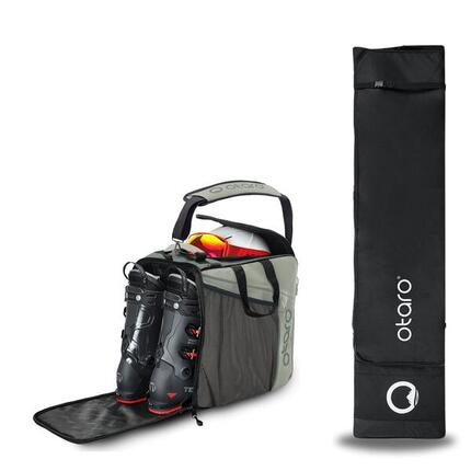 Snowboardtasche bis 180cm + Stiefeltasche mit Helmfach 44L| SET Frostweiß