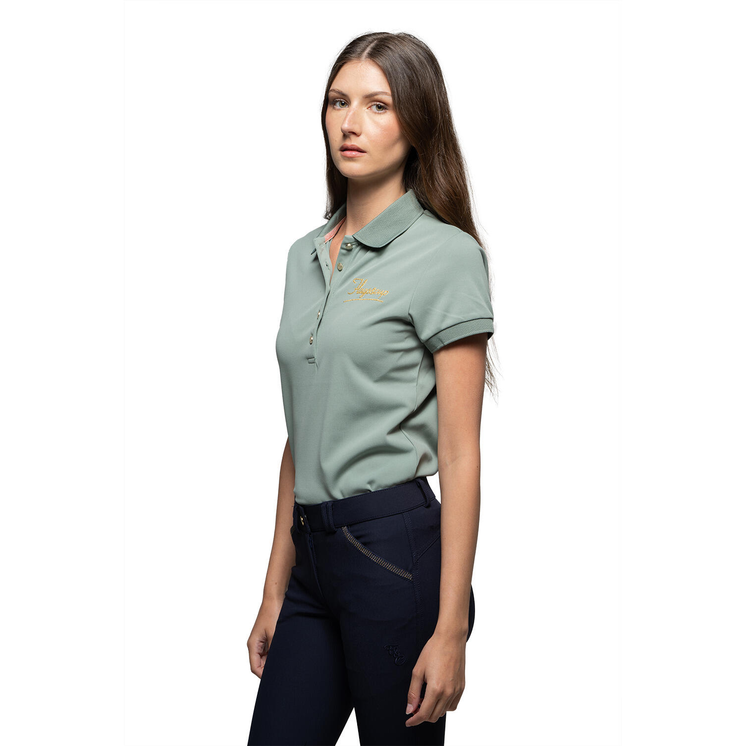 Polo equitazione da donna Flags&Cup Rosalia 2/3
