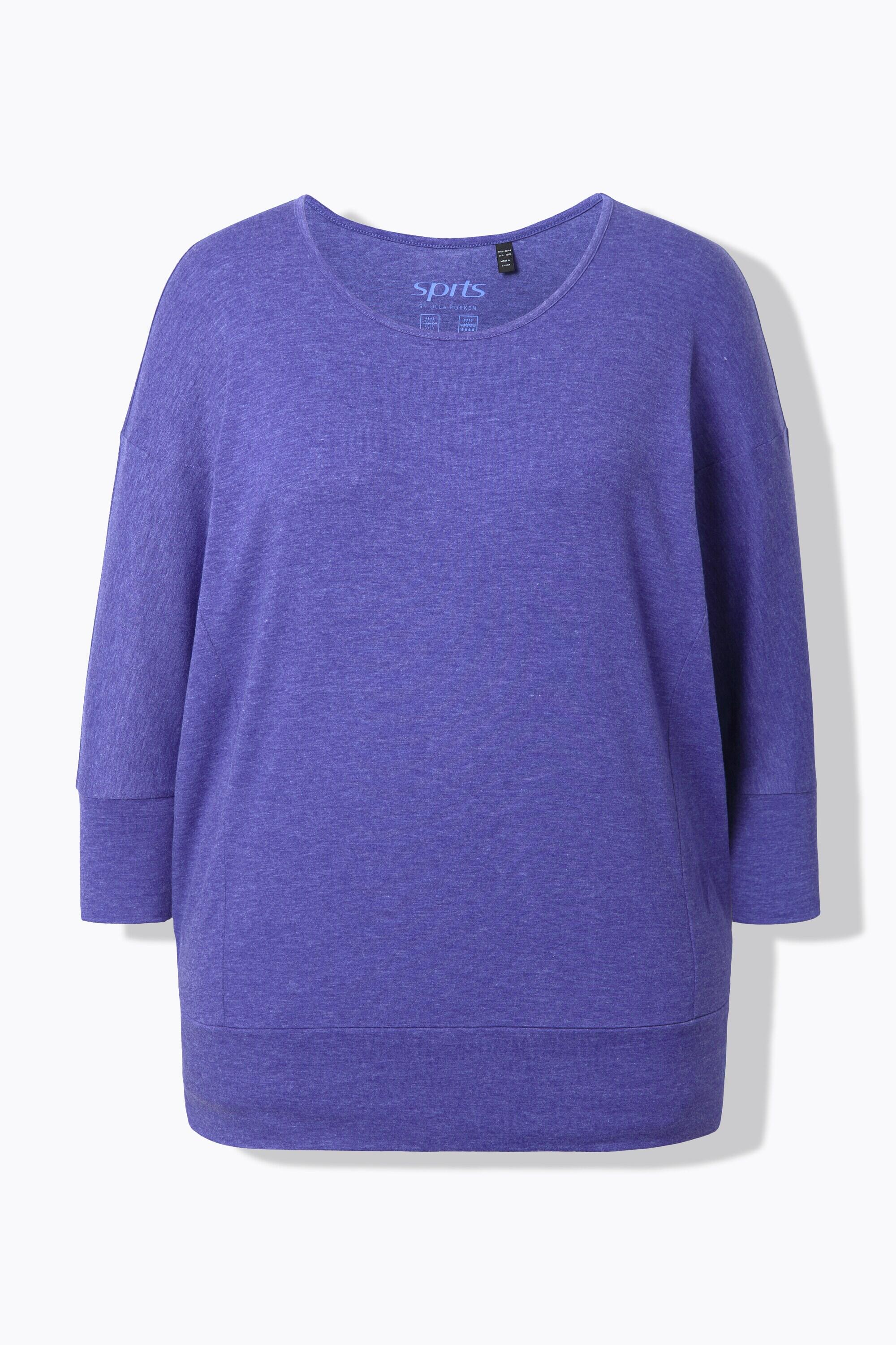 Femme T-shirt de sport oversize encolure bateau manches 3/4 11/11